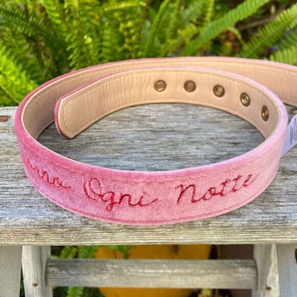 Giada Benincasa Pink Velvet Belt. Size Small.  NWT. main image 5